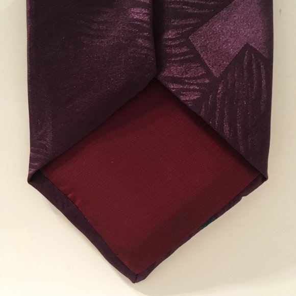 LT Designs Neck Tie 100% Silk Purple Gray Green - Picture 7 of 8